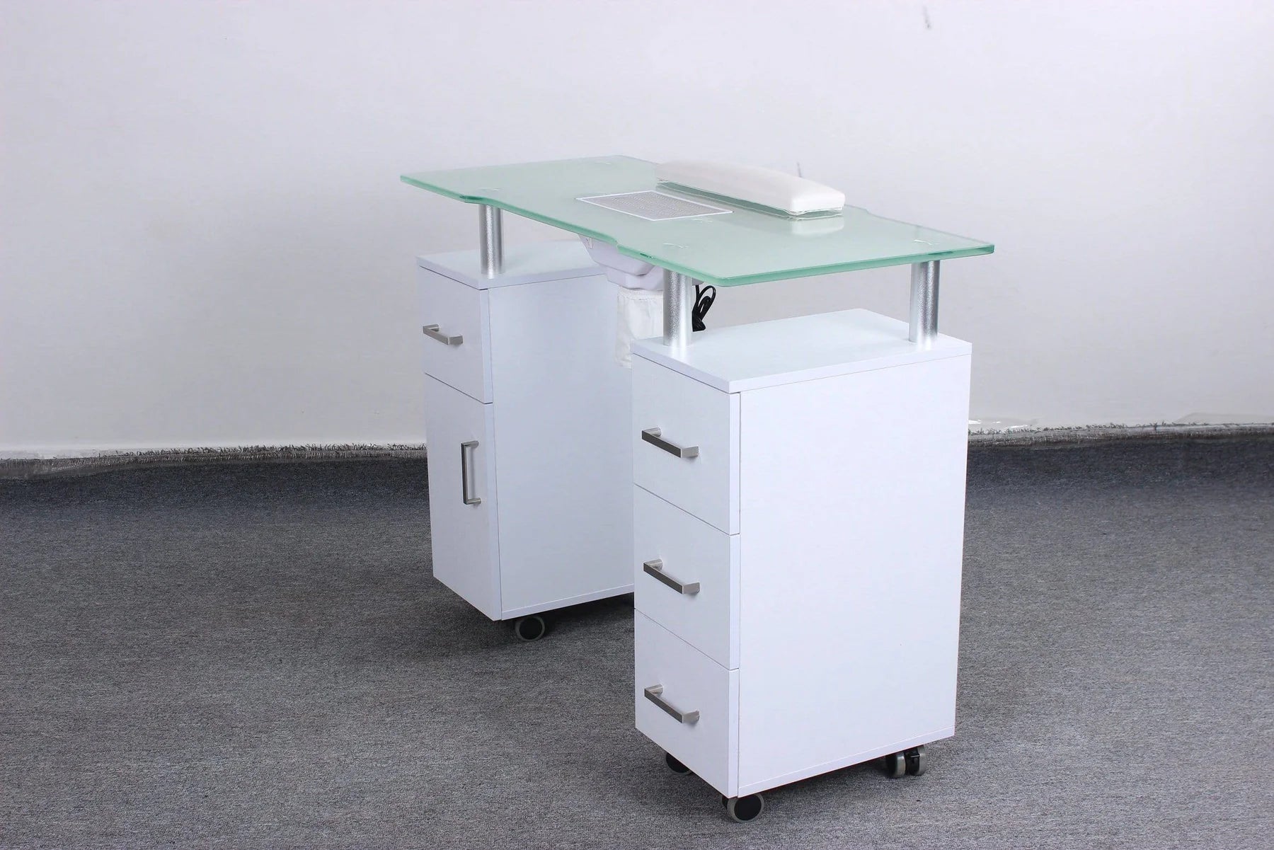 AYC Glasglow Manicure Table with spacious work surface and elegant salon furniture style