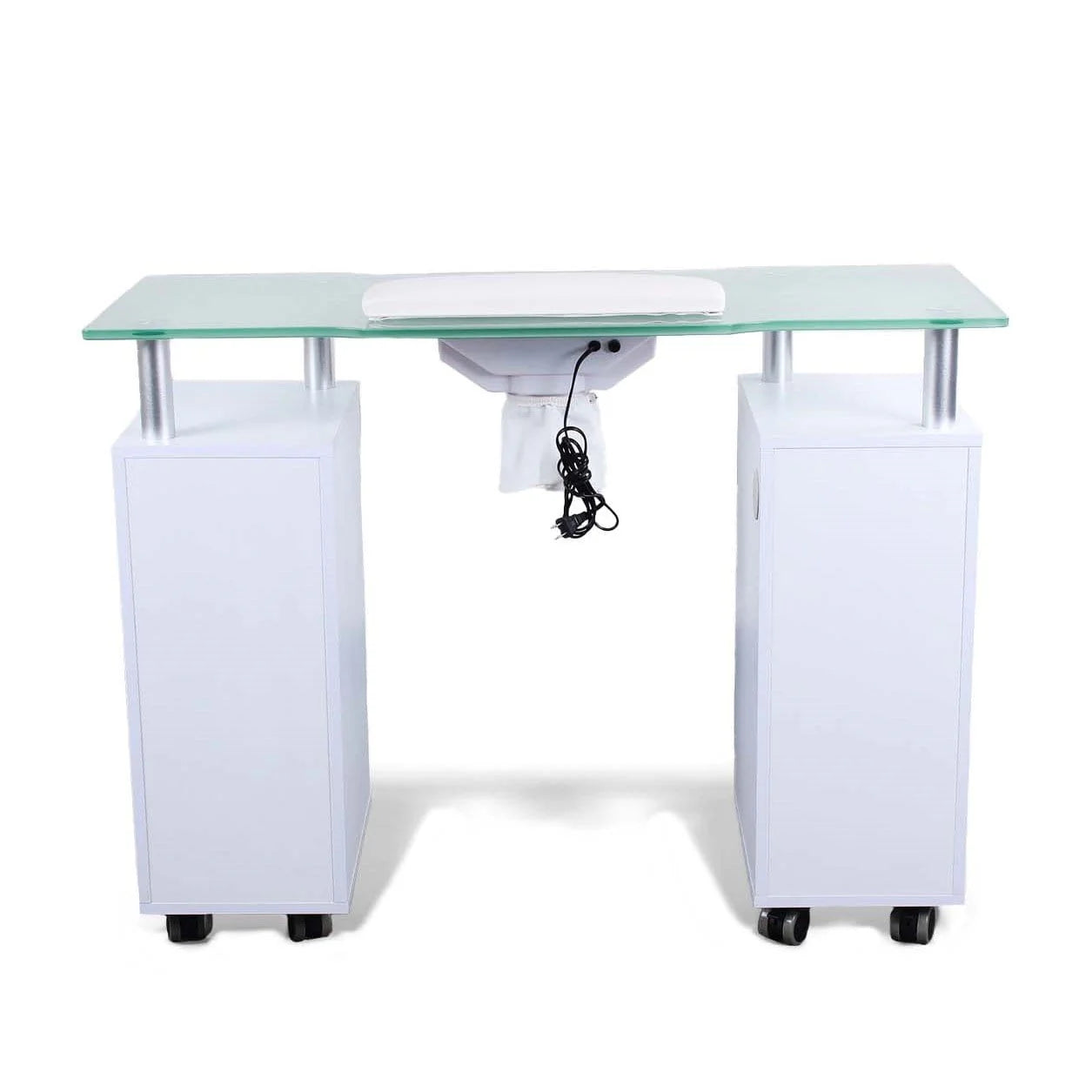 Functional AYC Glasglow Manicure Table with storage cabinets and ergonomic design