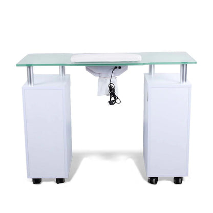 Functional AYC Glasglow Manicure Table with storage cabinets and ergonomic design