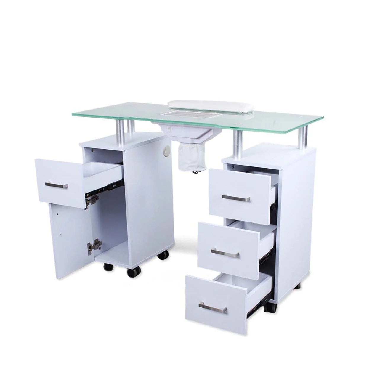 Professional AYC Glasglow Manicure Table for nail care, salon organization, and client service