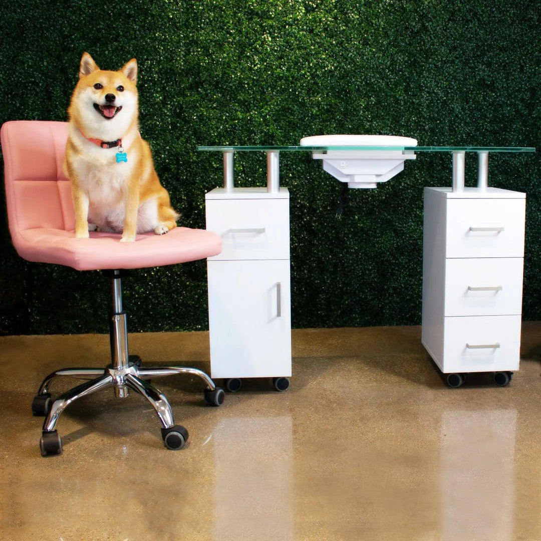 Professional AYC Glasglow Manicure Table for nail care, salon organization, and client service