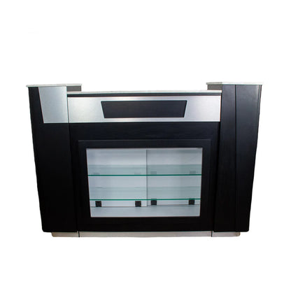 AYC Sonoma front desk with glass showcase for spa and salon reception area