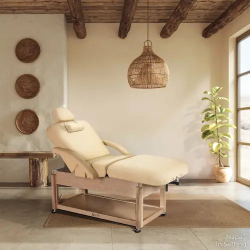 Luxury spa treatment table Napa model by Living Earth Crafts