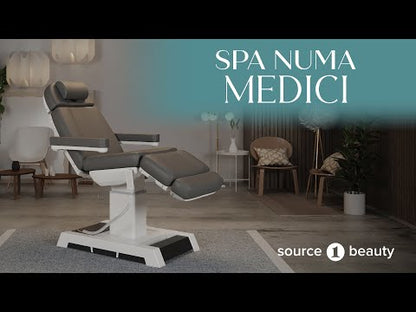 Spa Numa MEDICI Heavy Duty Medical Grade Pedestal 4-Motor Treatment Chair - 2218B - White