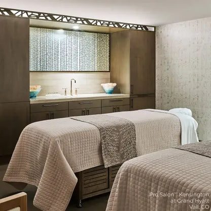 Luxury multi-purpose salon treatment table with hydraulic lift by Living Earth Crafts