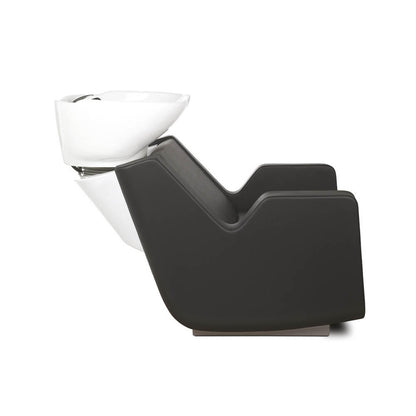 Black Ultrawash E shampoo station with ceramic sink