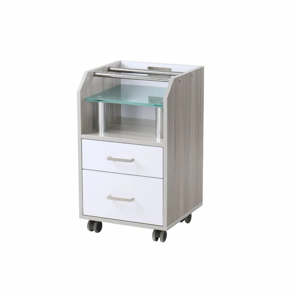 Professional pedicure trolley AYC Glasglow featuring smooth-rolling wheels and compact design