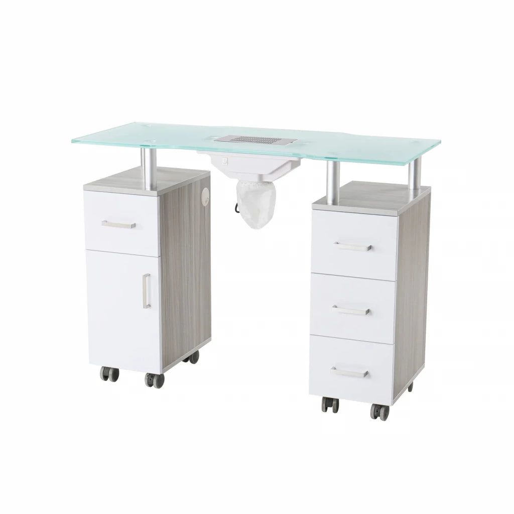 AYC Glasglow Manicure Table with spacious work surface and elegant salon furniture style