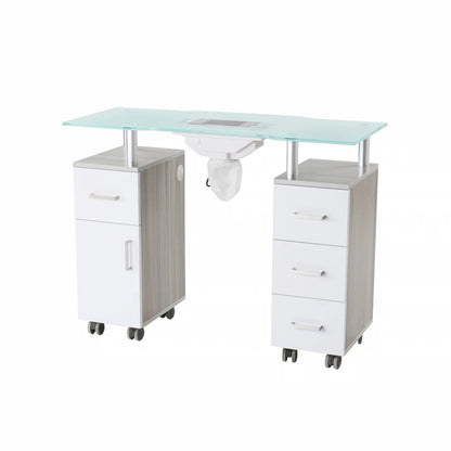 AYC Glasglow Manicure Table with spacious work surface and elegant salon furniture style