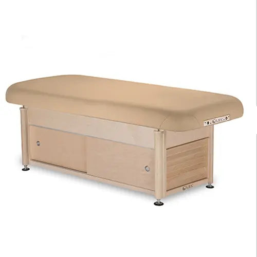 High‑end salon treatment table with cabinet storage and PowerAssist technology
