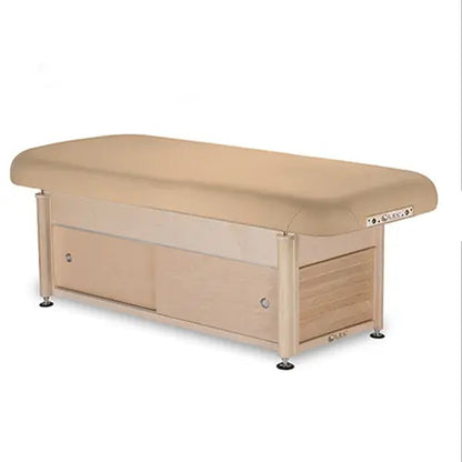 High‑end salon treatment table with cabinet storage and PowerAssist technology